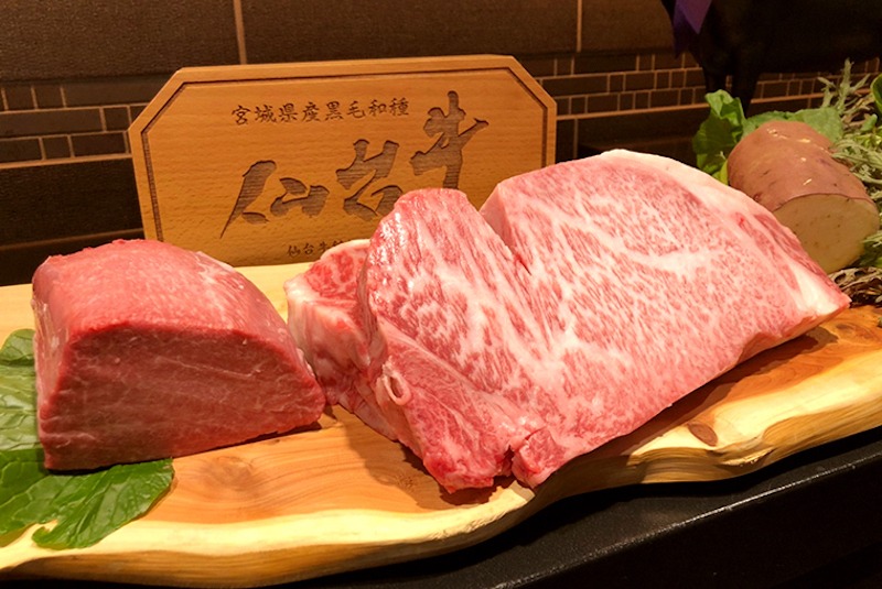 霜降りの入った仙台牛のブロック